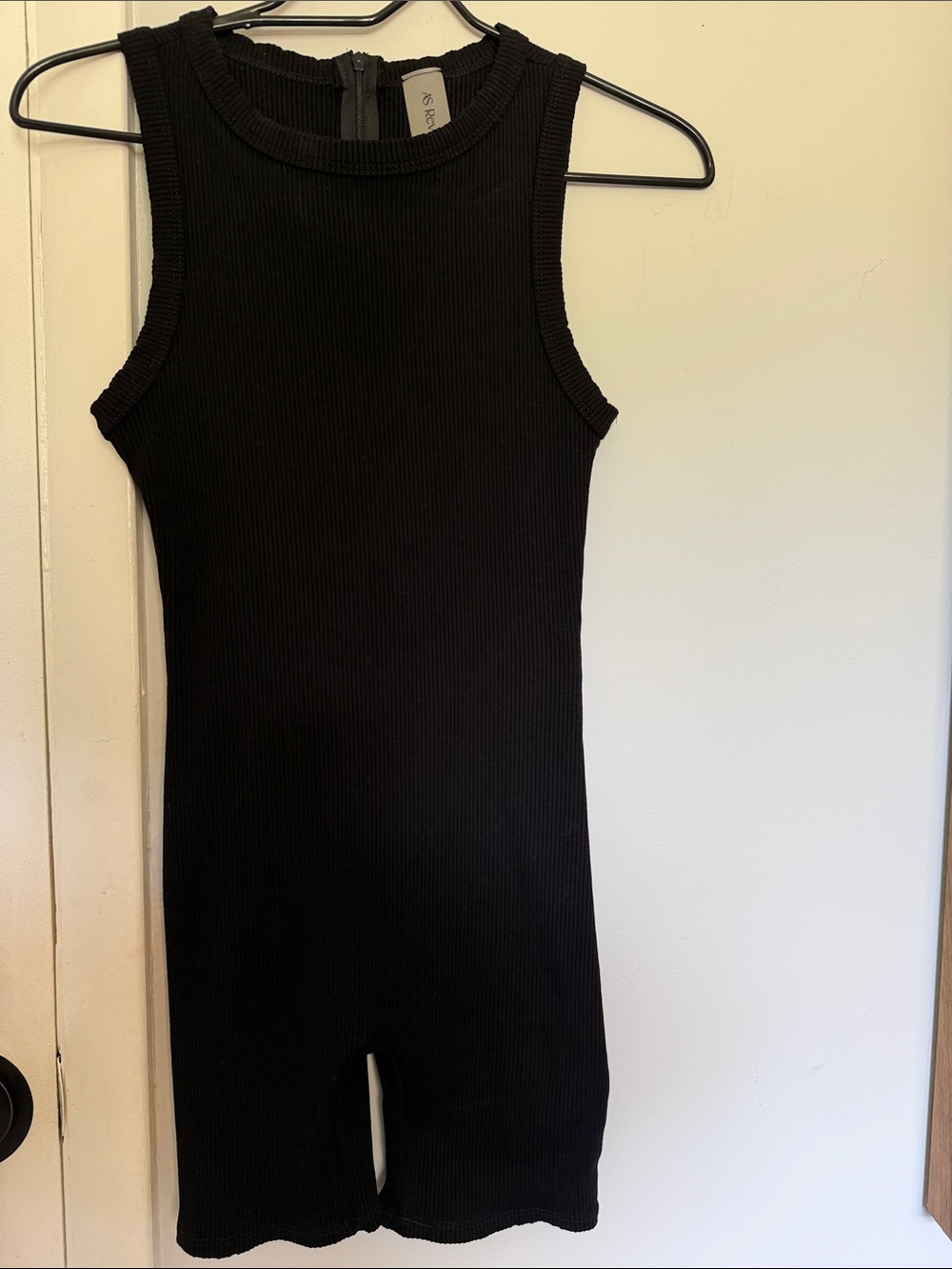 Sleeveless Ribbed Black Bodysuit Romper